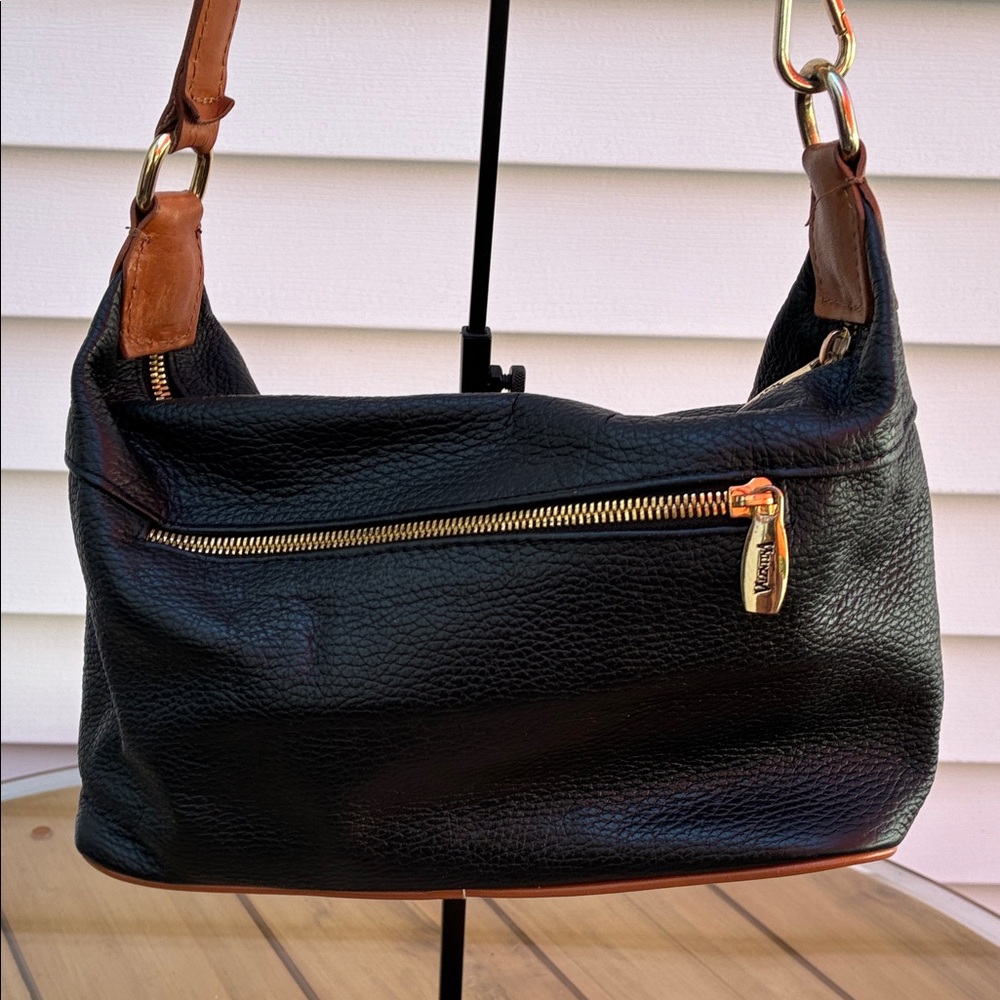 Valentino Black and Brown Leather Shoulder Bag - Picture 3 of 9